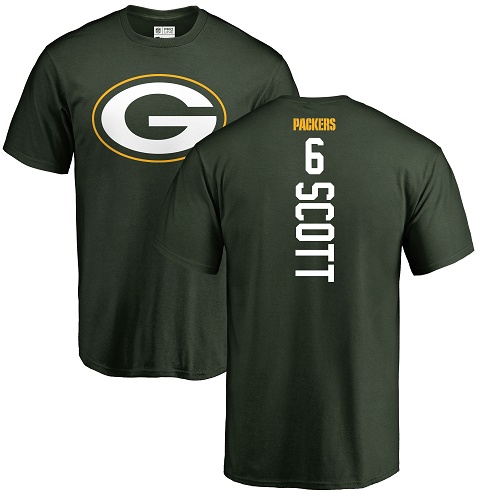 Men Green Bay Packers Green #6 Scott J K Backer Nike NFL T Shirt